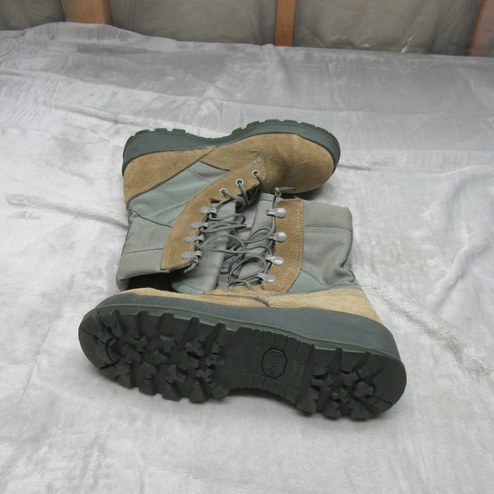 Mens Combat Boots US4 Military Lace‎ Up Vibram Sole Suede Closed Toe ASTMF2413